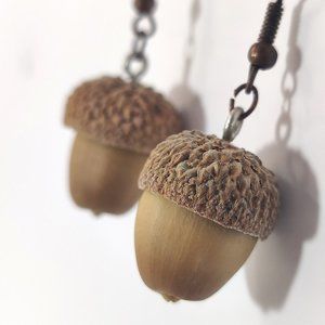 Handmade Acorn Earrings, Fall Style!